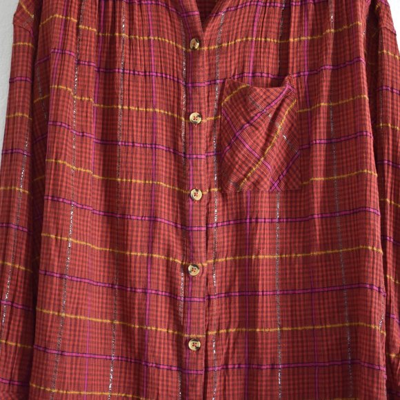 Free People Break My Stride Button Down Top - Picture 13 of 14